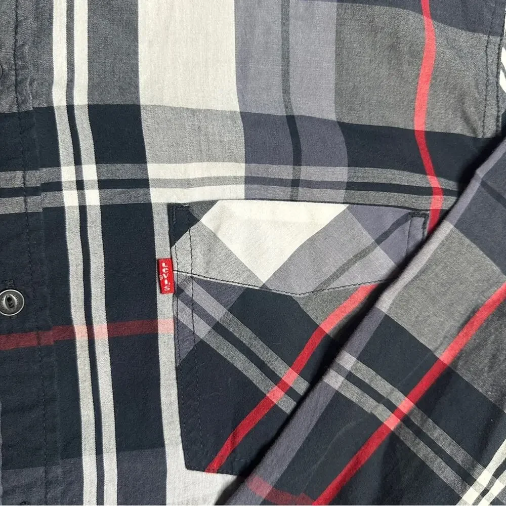 Levi’s Men’s XL Plaid Button Down Shirt Long Sleeve Cotton Blend